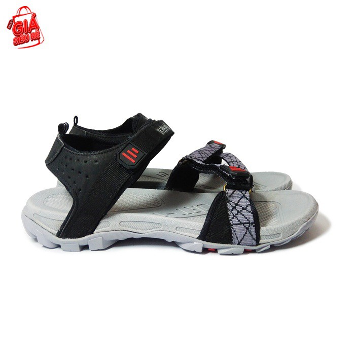 Giày Sandal Quai Hậu Nam TERAMO - TRM56 Xám kẻ đen