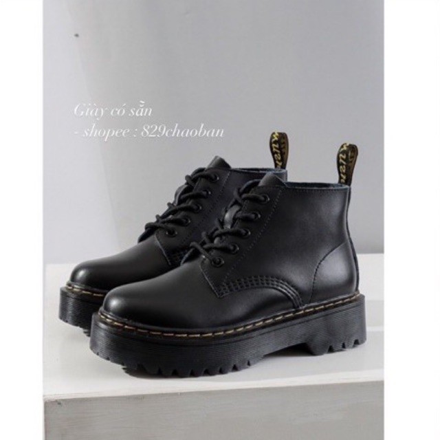 sẵn | giày da cổ lửng😎 giày da đen☺️ basic boot / bốt da nữ 🥳 giày martins