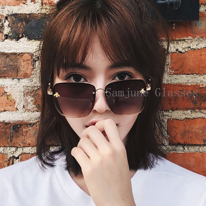 Kính mát SAMJUNE gọng vuông phong cách retro thời trang