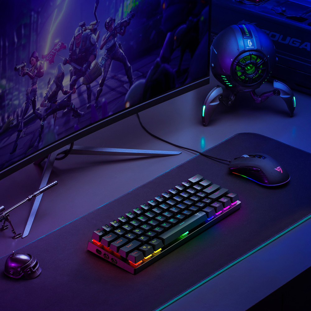 Bàn PhíM Cơ Gaming Không Dây VictSing PC335 60%, TíCh HợP Công TắC Blue Switchs