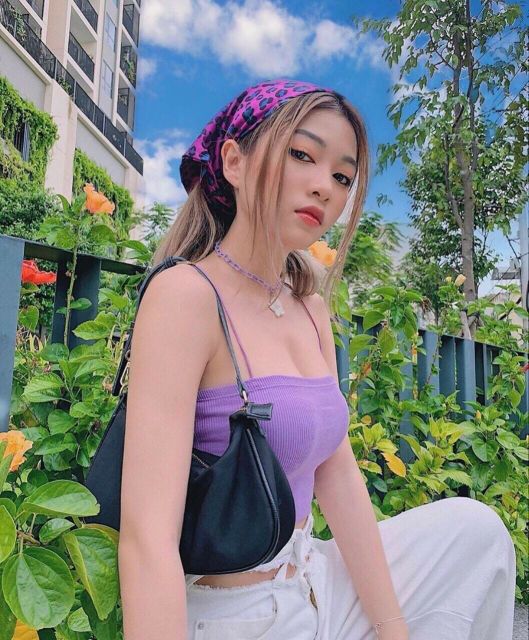 Áo 2 dây bún full màu borip co dãn tốt