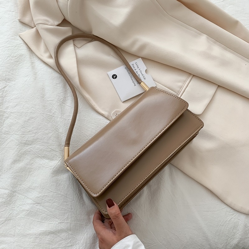 Túi Đeo Vai Màu Trơn Kiểu Dáng Đơn Giản Hợp Thời Trang Dành Cho Nữ IELGY