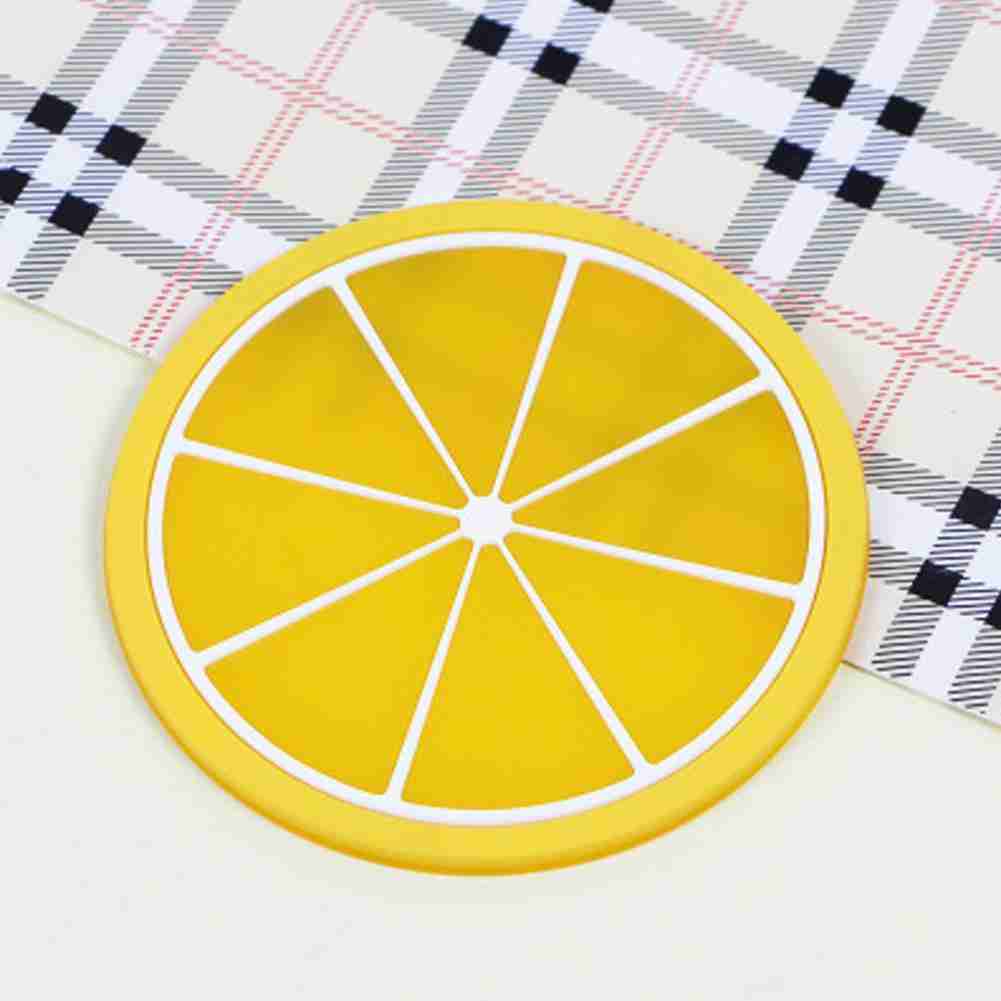 Miếng Lót Ly Bằng Silicon Chống Trượt Cách Nhiệt Họa Tiết Trái Cây Dễ Thương Sáng Tạo Q7Q0