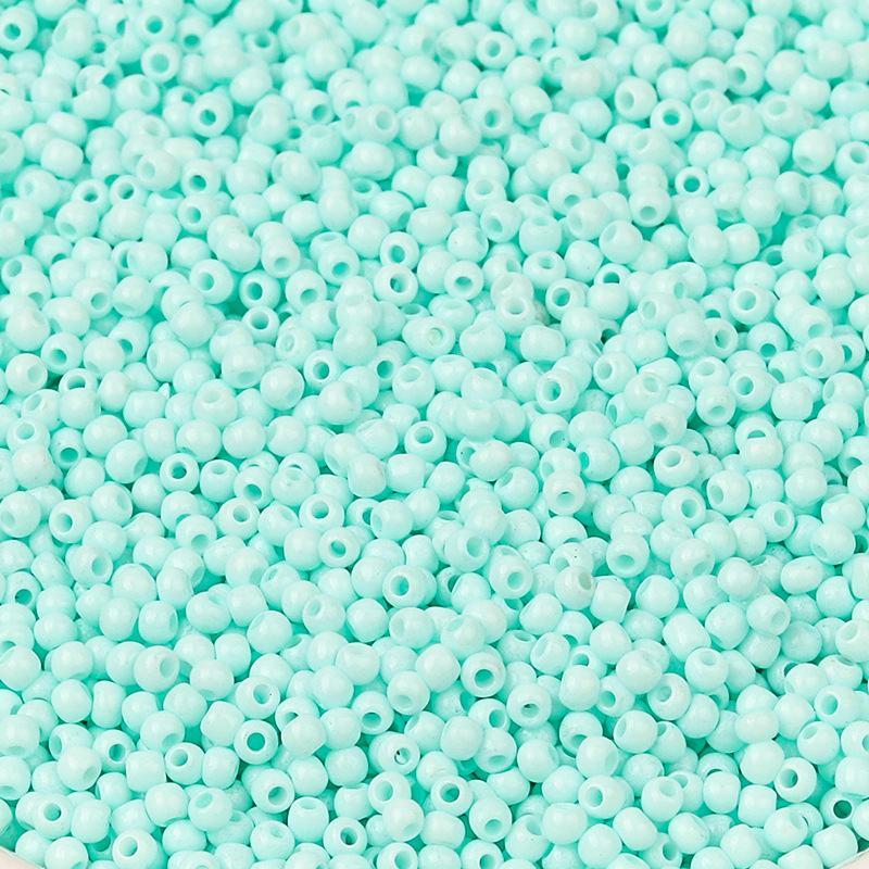 Hộp 1000 hạt xỏ lỗ bằng thủy tinh hình tròn đường kính 2mm dùng làm trang sức