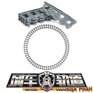 Bộ đường ray xe lửa hình tròn city đồ chơi xếp hình lắp ráp kazi