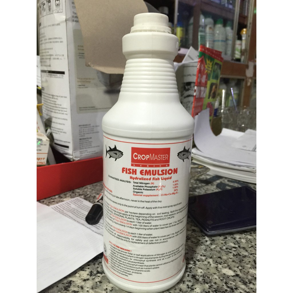 [SIEURE] Phân bón lá hữu cơ Đạm cá Mỹ Fish Emulsion CropMaster Lít hàng đẹp, phân phối chuyên nghiệp.