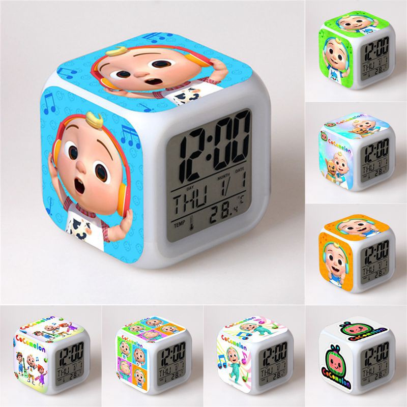 Cocomelon LED Multi-Function Alarm Clock Color Change Digital Luminous Gift