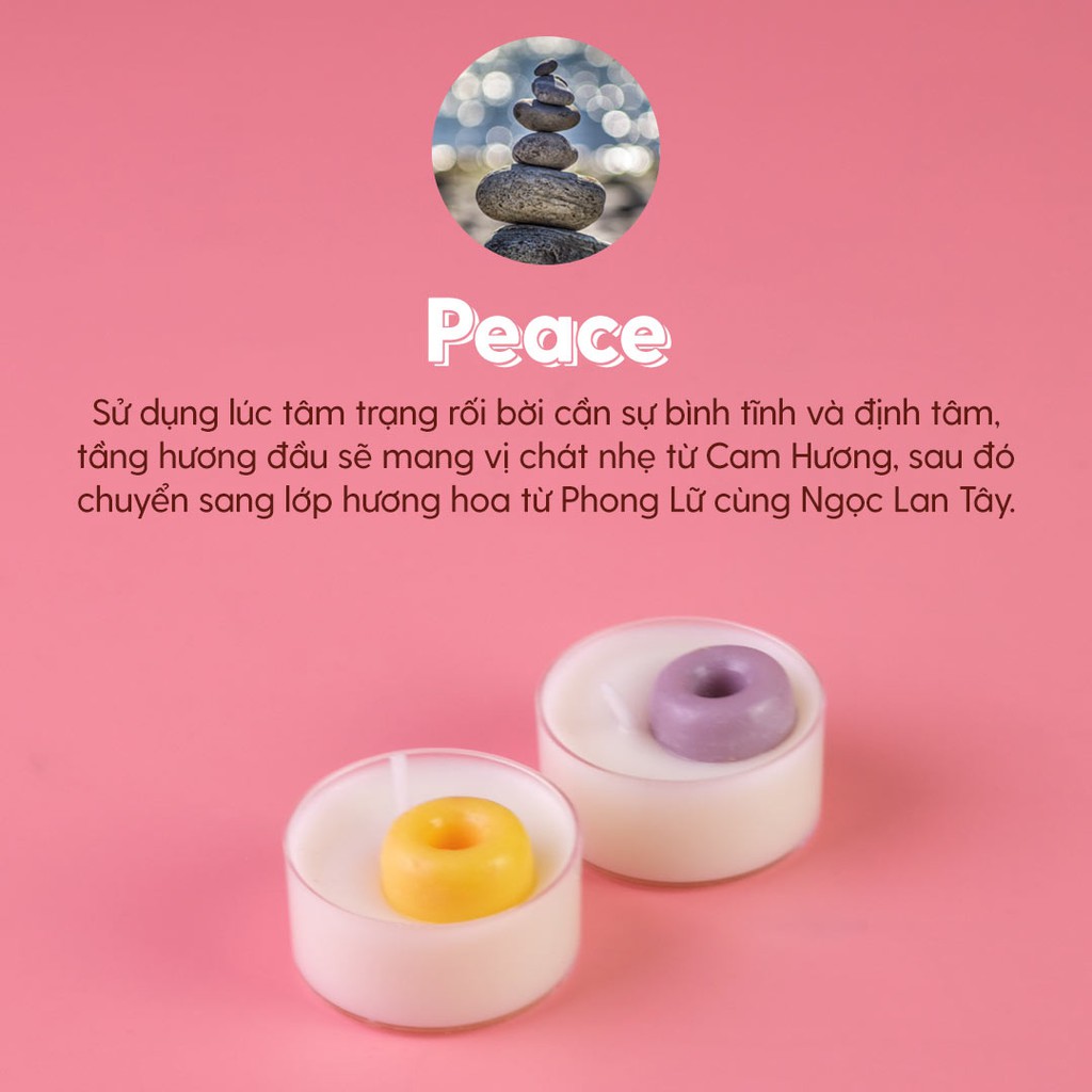 Nến Thơm Thiên Nhiên Tealight Mini Tinh Dầu 3 Tầng Hương Phối Hợp (Size Nhỏ Tester) Heny Garden – Tặng Tinh Dầu Mẫu Thử