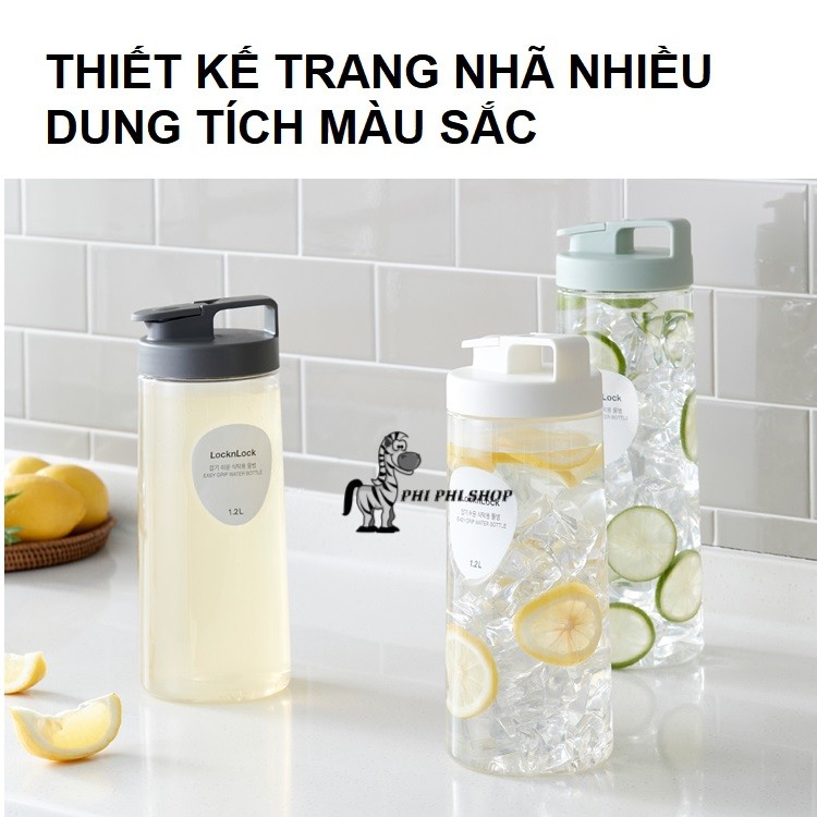 Bình đựng nước Lock&amp;Lock Easy Grip dung tích 1.2L HAP813 dung tích 1.5L HAP814