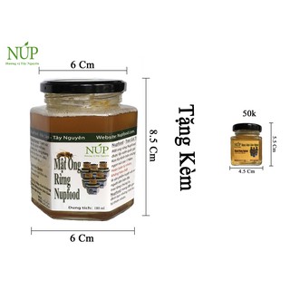 [FREESHIP 99K - NHẬP GROTHANG10 GIẢM 10%] Mật Ong Rừng Nguyên Chất 180ml +Tặng  kèm tinh bột nghệ cao cấp