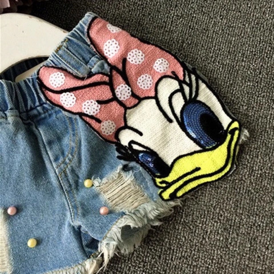 Quần Short Denim Dáng Rộng Phong Cách Thời Trang Mới 2022 Dành Cho Bé Gái