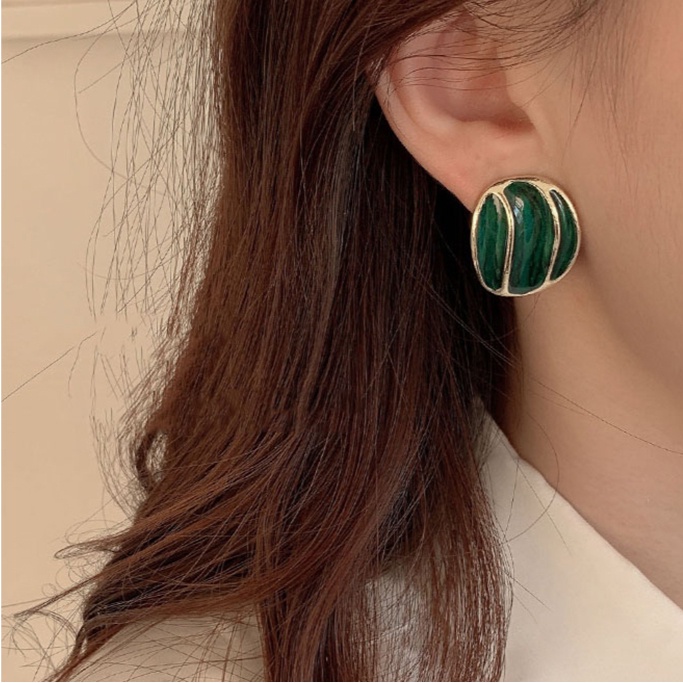 MOCHASHUKhuyên tai tông màu cà phê nhiều mẫu tùy chọn phong cách Hàn Quốc vintage thời trang