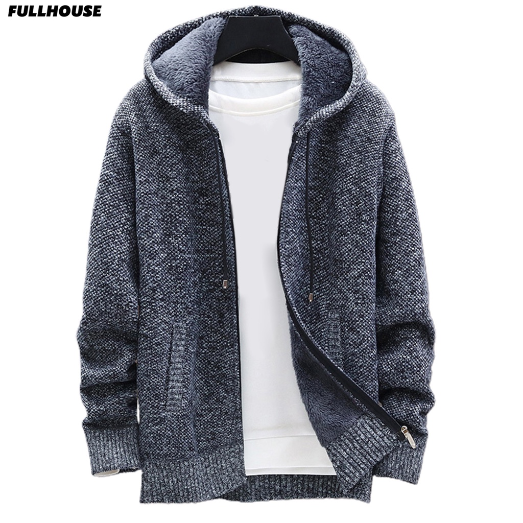 ⏳Áo Thun Thời Trang Trẻ Trung Cá Tính Cho Nam⏳ Áo Khoác Hoodie Phối Khóa Kéo Ấm Áp Thời Trang Thu Đông