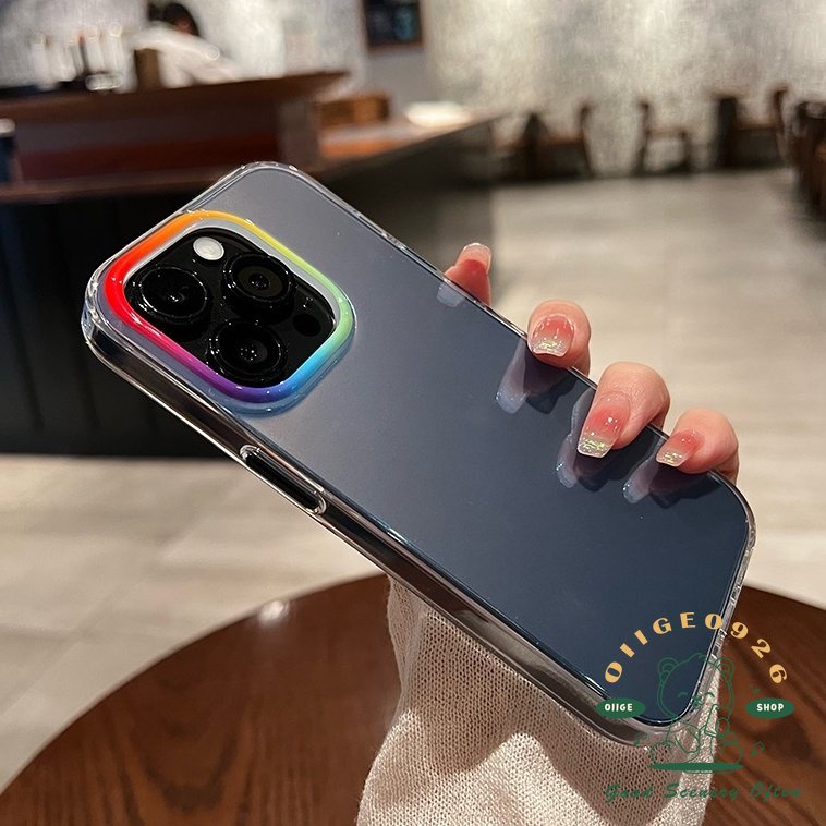 Ốp Điện Thoại TPU Chống Rơi Họa Tiết Cầu Vồng Cho Iphone14 13 Pro Max Plus