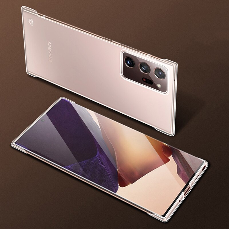 Ôp Điện Thoại pc Cứng Trong Suốt Siêu Mỏng Không Viền Dọc Cho samsung galaxy s21 s20 fe s10 s9 plus note 20 ultra 10 plus Ốp