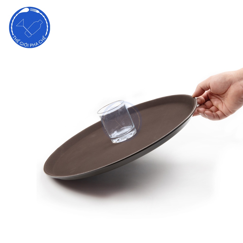 Khay Bê Đồ Chống Trượt - Khay Phục Vụ Hình Tròn Chuyên Dùng Cho Nhà Hàng, Quán Ăn Bê Cafe, Nước uống, Đồ Ăn