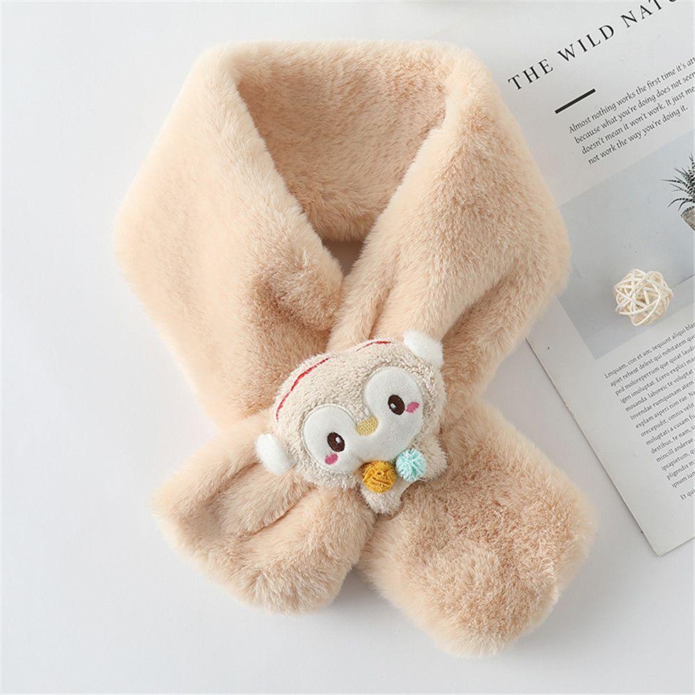 SUMU Khăn Choàng Giả Lông Thú Họa Tiết Hoạt Hình Đáng Yêu Cho Bé