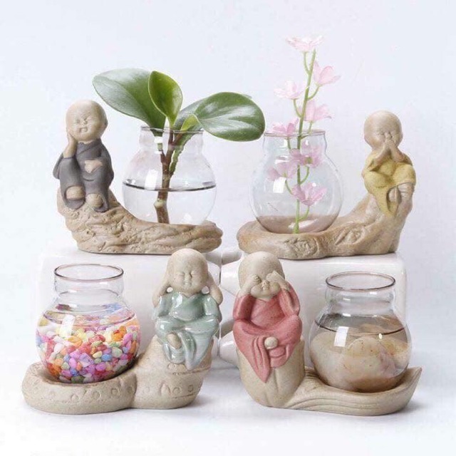 Bộ tượng 4 phong thuỷ tâm linh tứ không, kèm bình hoa | BigBuy360 - bigbuy360.vn