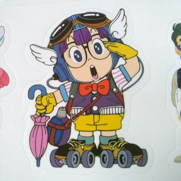 Tấm sticker dán chủ đề ARALE CÔ BÉ ROBOT ( kích thước 27cm x 37cm )