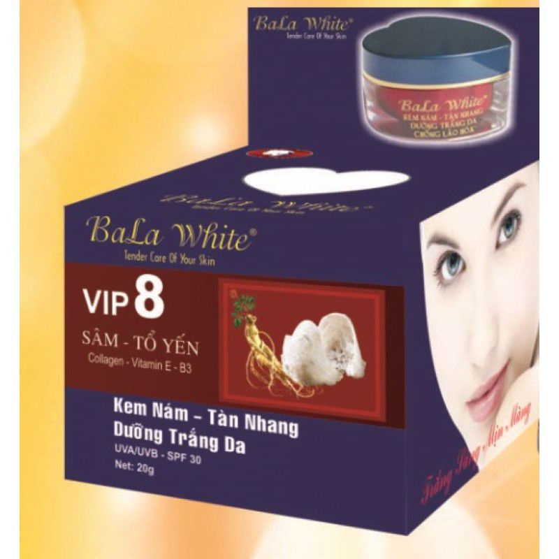 Bala white VIP 8, ngừa nám,tàn nhang,đồi mồi