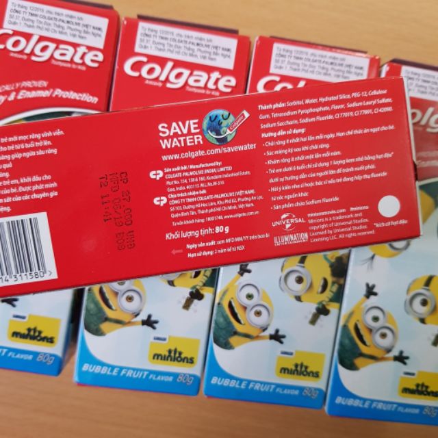 (80g)Kem đánh đánh răng Colgate trẻ em Minions(HSD 8/2021)