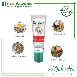 Son dưỡng môi Himalaya Lip Balm Wheatgerm Oil Carrot Seed Oil 10g