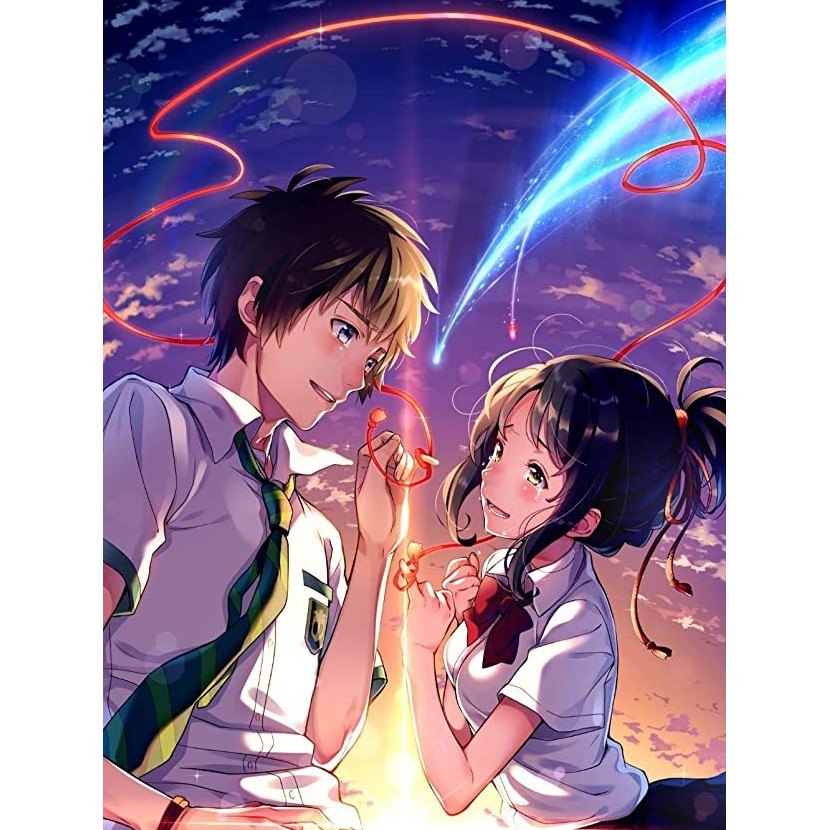TRANH ĐÍNH ĐÁ tự làm 30x40cm, tranh đá tự đính phong cảnh Anime 5D giá rẻ in theo yêu cầu