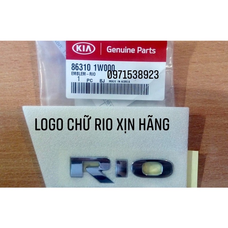 LOGO CHỮ RIO DÁN XE KIA RIO XỊN CHÍNH HÃNG 863101W000