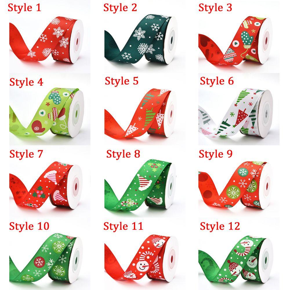 Ynatural christmasn ribbon thủ công mỹ nghệ phụ kiện đồ dùng cho bữa tiệc 25mm 10 yards bowknot handmade merry christmas gift box wrapping
