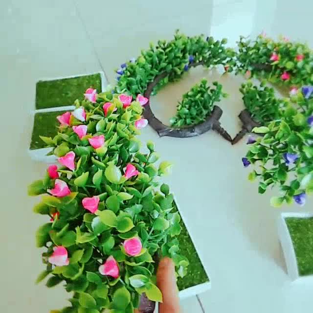 Cây Giả Cây Bonsai Có Hoa Rực Rỡ [Kèm Chậu]