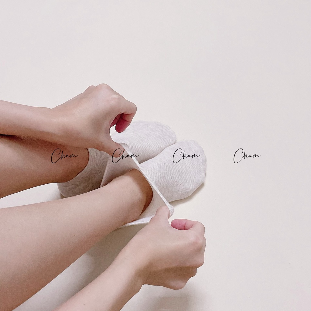 Tất nữ cổ thấp, vớ len nữ dệt kim muối tiêu