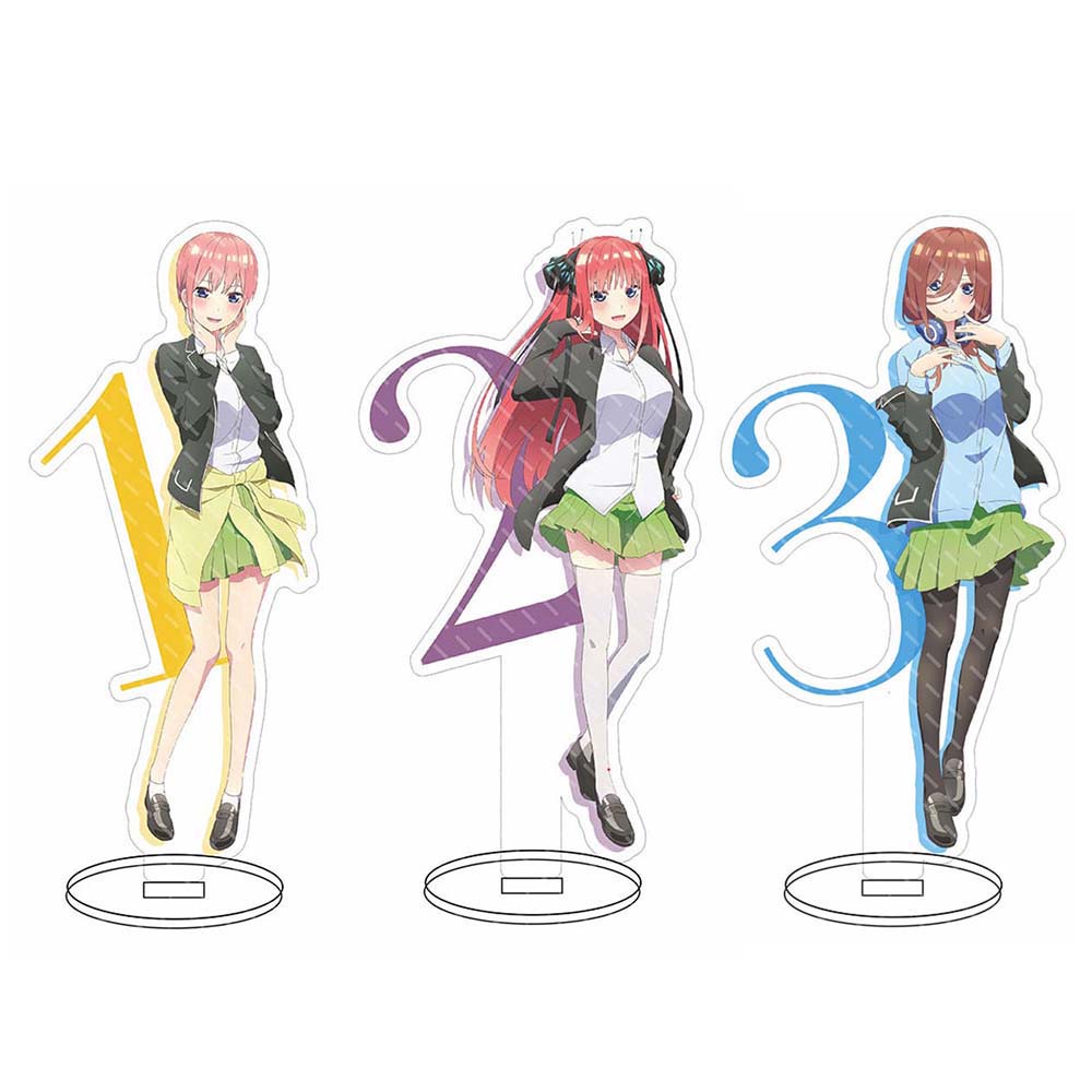 Mô Hình Đồ Chơi Nhân Vật Anime Gotoubun No Hanayome Bằng Acrylic Hai Mặt Kèm Giá Đỡ