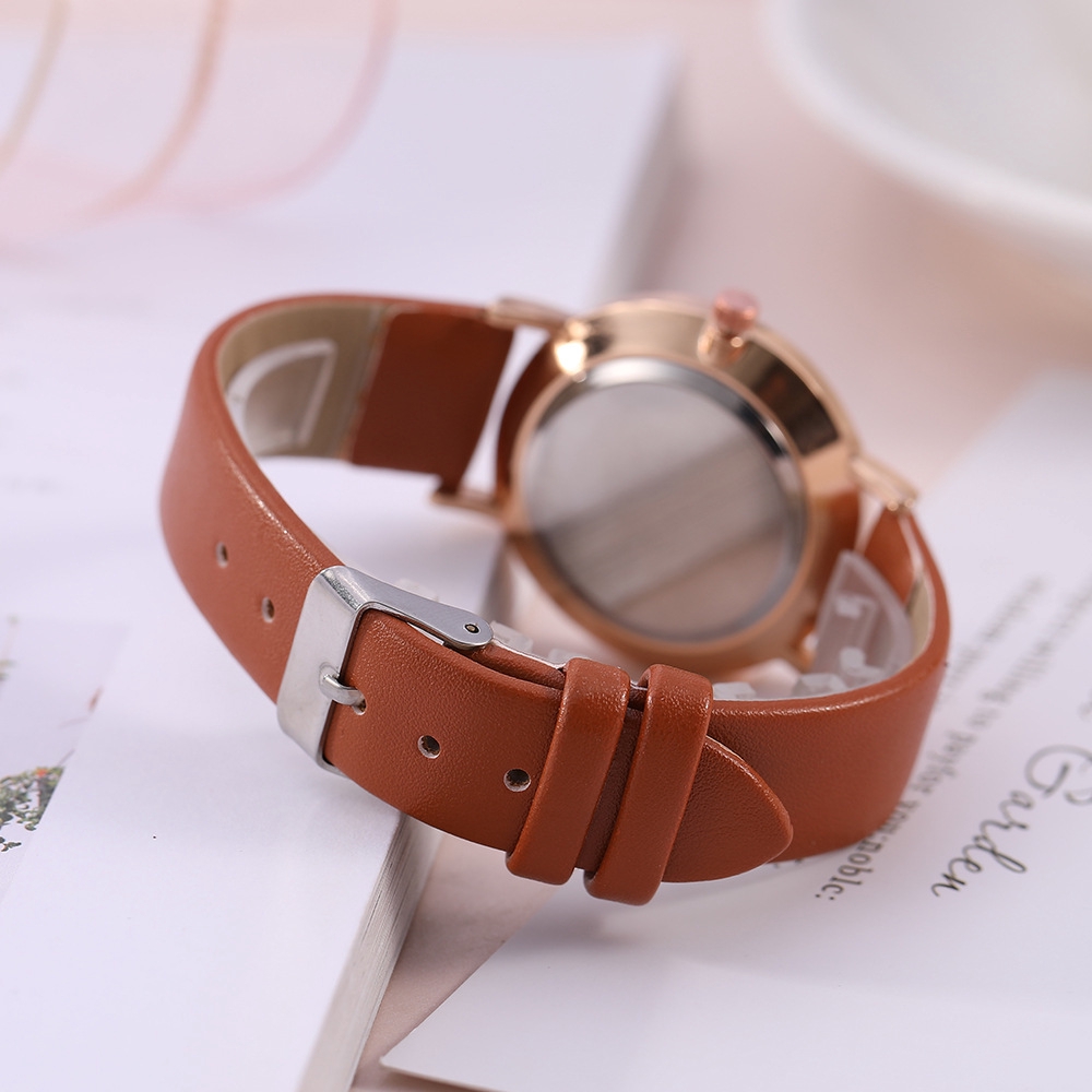 Đồng hồ quartz LWCC KH023 dây da thời trang thanh lịch