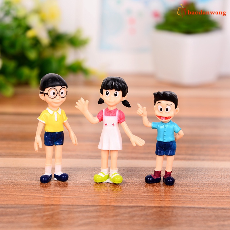Set 5 mô hình đồ chơi nhân vật hoạt hình doraemon độc đáo trang trí nội thất