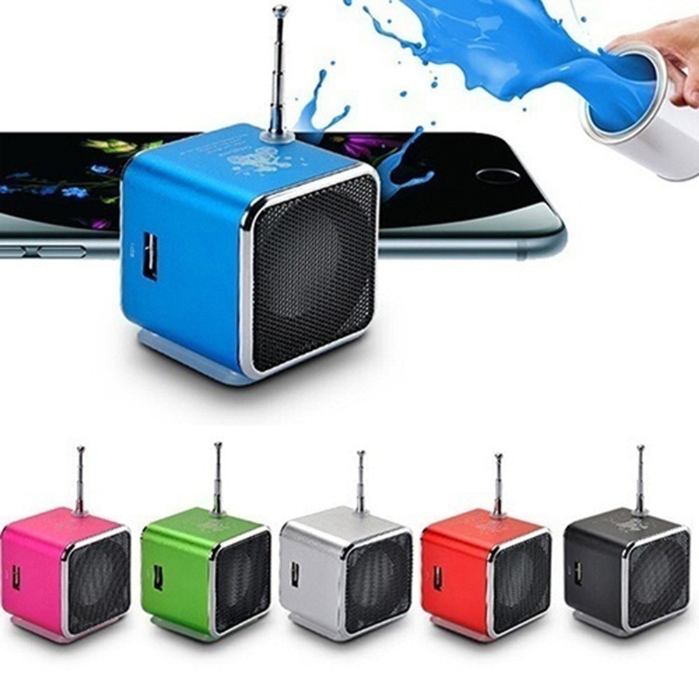Warranty TDV26 Mini Subwoofer Stereo Speaker TF Card FM Radio Music Player with Antenna For Mobile Phone Pc Music Player
