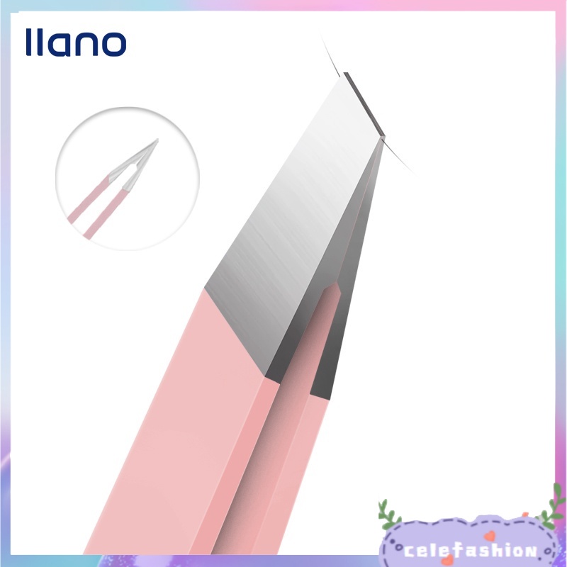 Nhíp Nhổ Lông Mày Bằng Thép Không Gỉ Màu Hồng