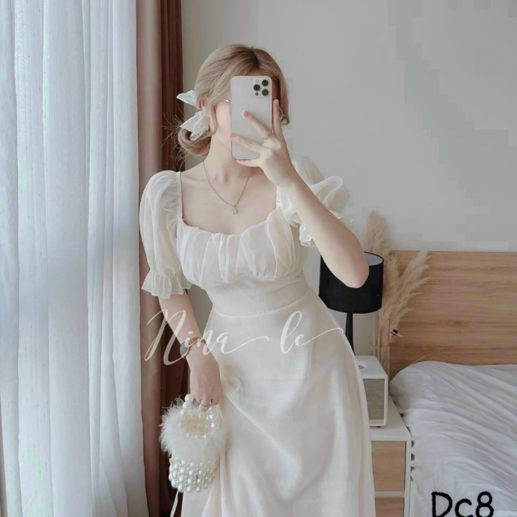 (Free ship) Đầm Voan CHIFFON Chất Vải Mềm Lụa Mặc Là Xinh --Mẫu Y Hình UP HHP Fashion