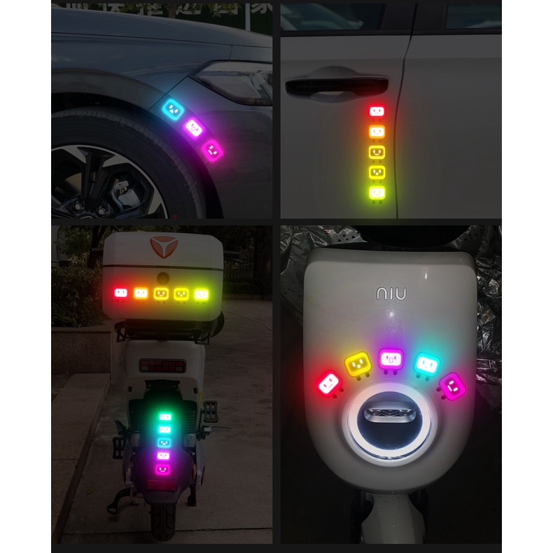 Miếng Dán Phản Quang 3M Họa Tiết Hoạt Hình Dễ Thương Trang Trí Thân Xe Mô Tô / Nón Bảo Hiểm YAMAHA