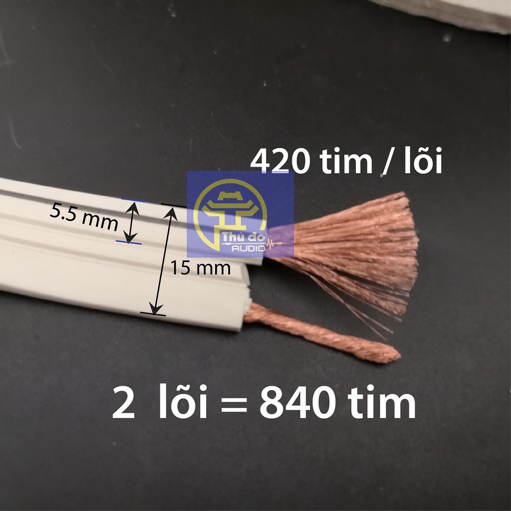 Dây loa Monster SUPERFLAT MINI 2 lõi 840 sợi_2 lõi * 3.52mm đồng nguyên chất