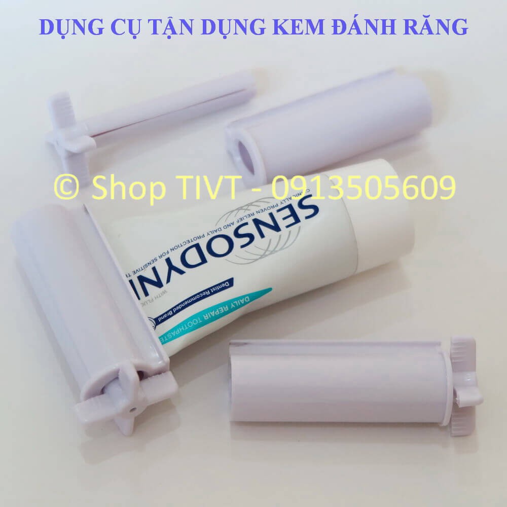 Cái ép vắt hết kem đánh răng, dụng cụ giúp tiết kiệm, tận dụng, dùng hết kem răng, sữa rửa mặt, lotion, màu vẽ-TIVT