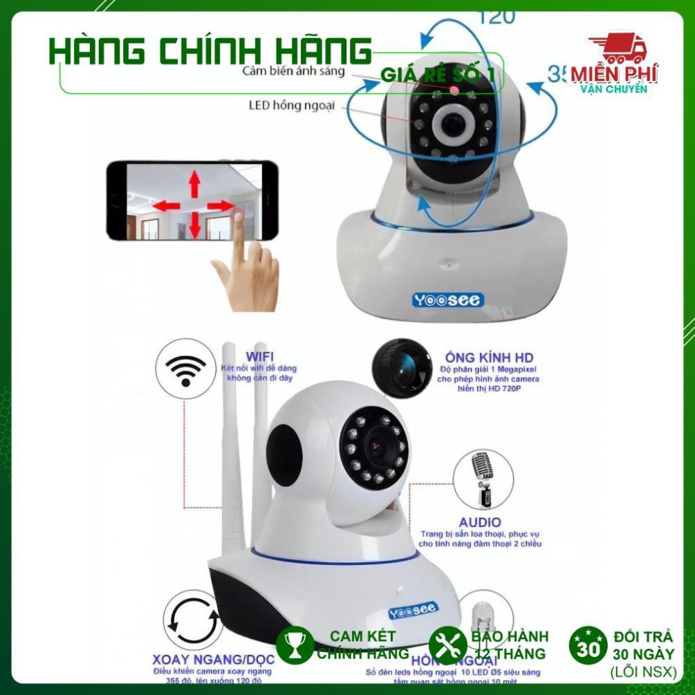 COMBO CAMERA + THẺ NHỚ | CAMERA IP YOOSEE 2 RÂU 1080P + THẺ NHỚ 32GB