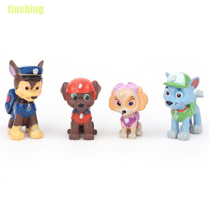 Bộ 12 Mô Hình Nhân Vật Hoạt Hình Paw Patrol Bằng PVC Trang Trí Bánh Kem