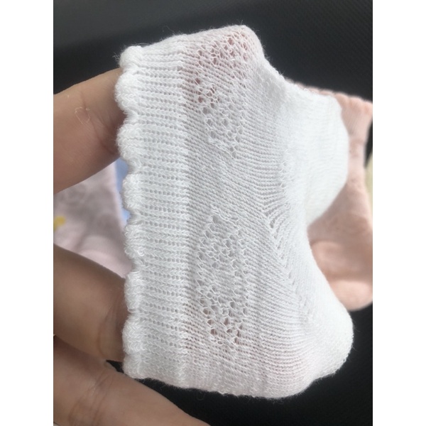 Set 5 đôi tất lưới / vớ lưới hè, tất nằm điều hoà cho bé 0-12th