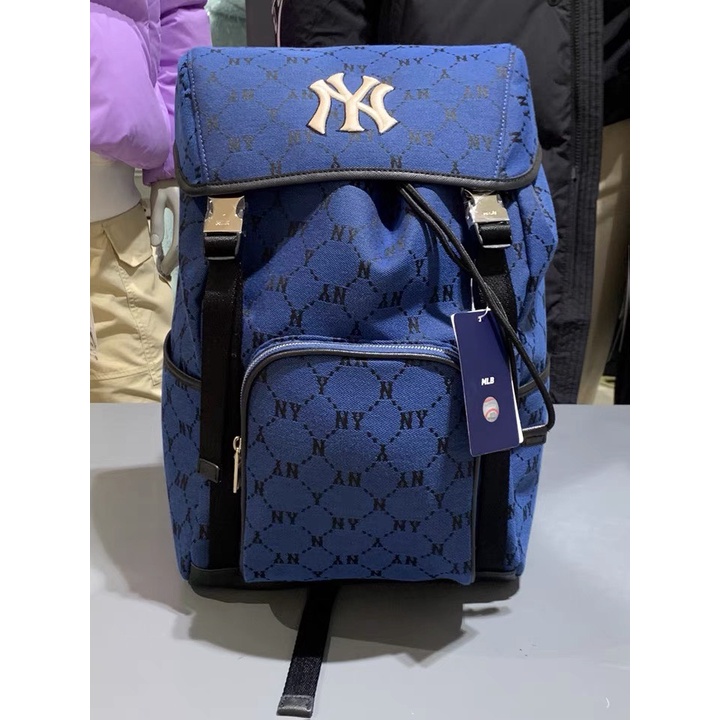 Balo Ny Hàn Quốc đi học nam nữ Monogram Jacquard New York Yankees