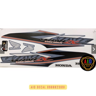 [ Loại 1] Tem Rời Wave Alpha 50cc,100cc Đen Ver 10 (2010-2016)-Ảnh Thật (DEcal Wave) (Tem xe Wave)