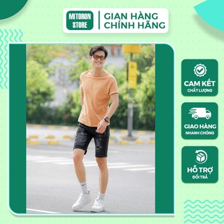 Quần Short Jean Cao Cấp, Quần Jean Lửng Nam, Chất co giãn mềm mịn, Jean màu đen