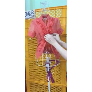 áo sơmi khoác phối bèo. S348