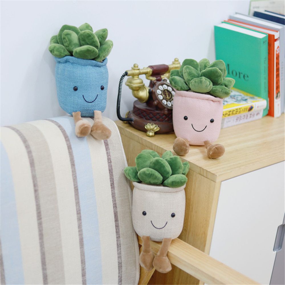 Chậu cây/hoa nhồi bông mềm mại kiểu dáng sáng tạo cho bé gái