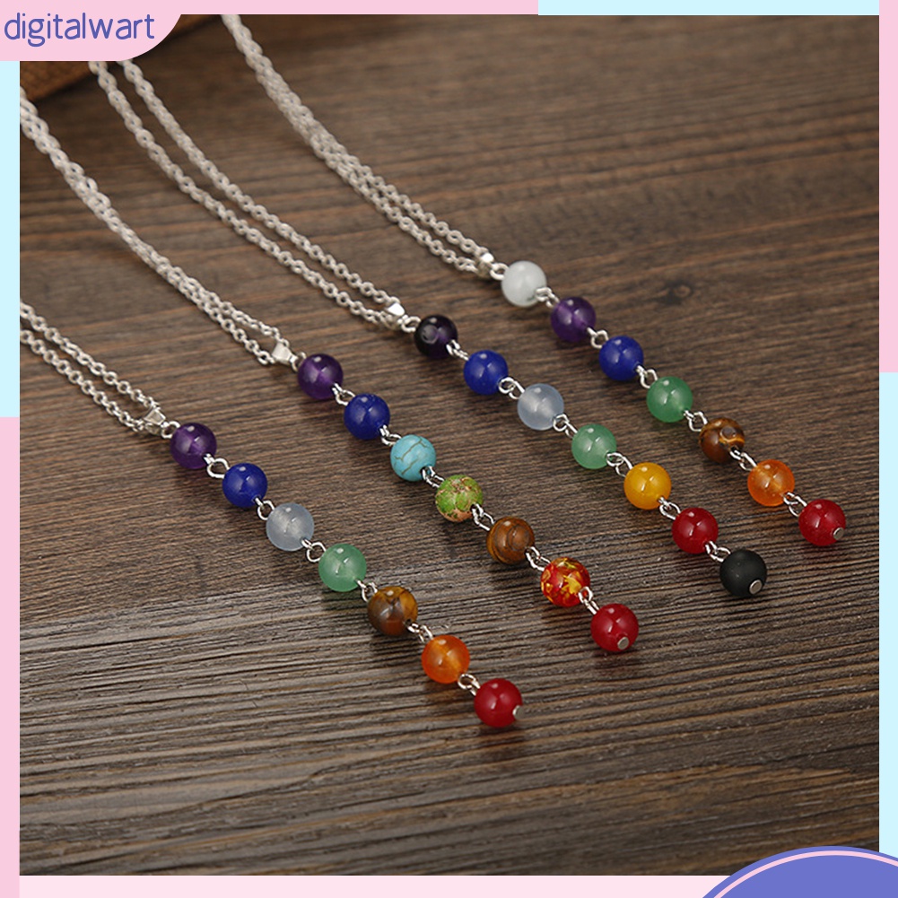 Dây Chuyền Đính Đá 7 Màu Thời Trang Cho Nữ