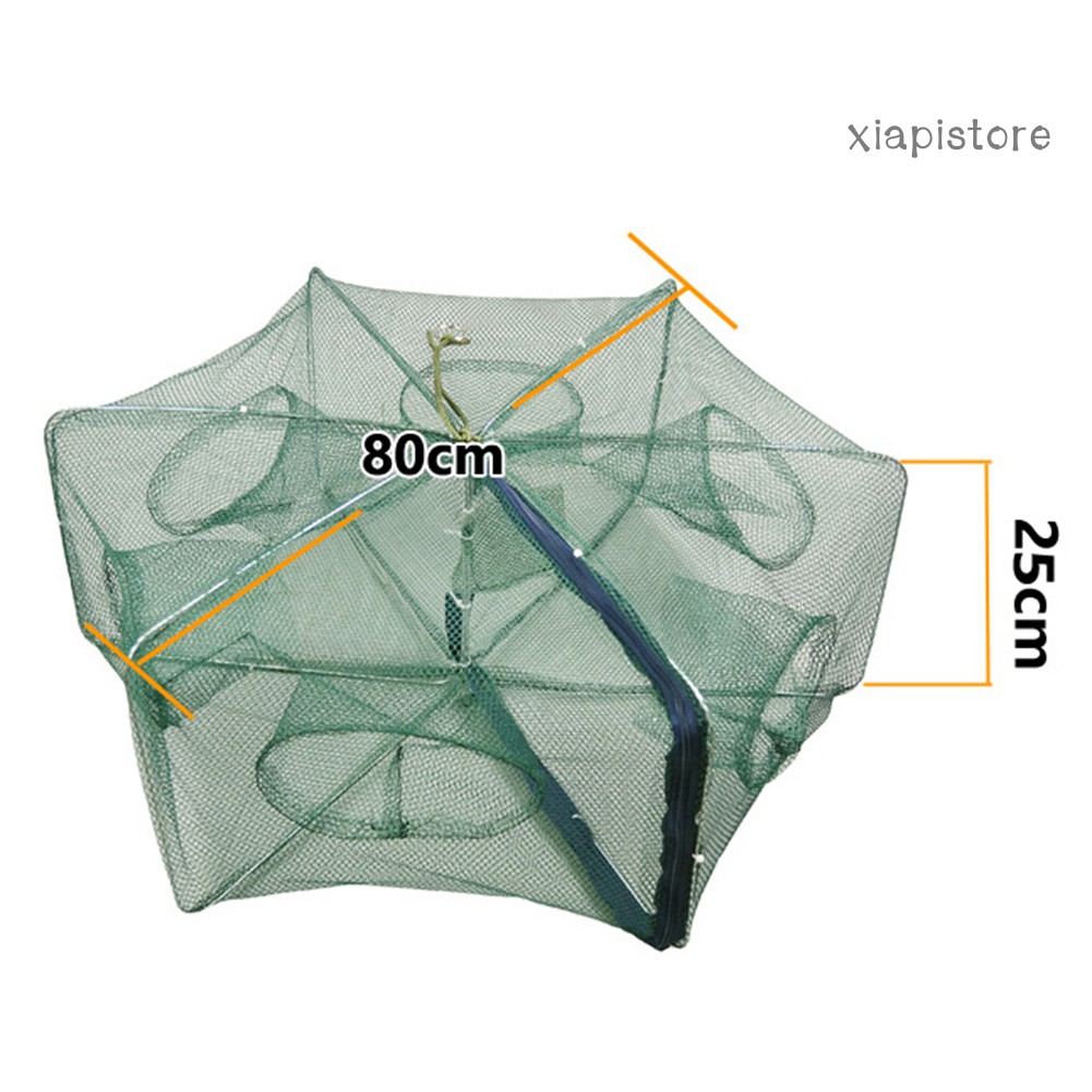 Lưới Bắt Cá Tự Động 6 / 12 Lỗ Gấp Được Bằng Nylon